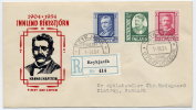 ICELAND 1954 Hafstein Set Of 3 On FDC.  Michel 293-95 - FDC