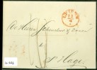 POSTHISTORIE * BRIEFOMSLAG Uit 1848 Van LEIDEN Naar SCHEURLEER Te  ´s-GRAVENHAGE (10.269) - ...-1852 Préphilatélie