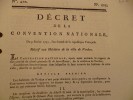 Décret De La Convention 9/02/1793 Révolution Verdun Sûreté Générale. Signé J.Dauphin. - Decreti & Leggi