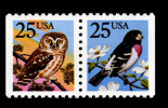 USA, 1988, Scott #2285d Owl And Grosbeak, MNH, VF - Unused Stamps