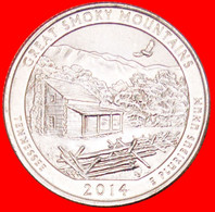* BIRD OF PREY AND A CABIN: USA ★ 1/4 DOLLAR 2014P UNC! Washington (1789-1797)! LOW START★NO RESERVE! - 2010-...: National Parks