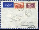 ALGERIE - N° 108 + 115 / LETTRE AVION " 1 Er. SERVICE QUOTIDIEN ALGER-TUNIS LE 5/4/1938 " - TB - Luchtpost