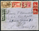 ALGERIE - N° 79A (2) + 106 + 116 + 128 / LETTRE AVION D´ALGER LE 25/8/1938 POUR PARIS - TB - Airmail