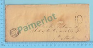 Stampless ( Cover Cachet, Montreal 15 Jan 1872, Killer Postmark  "10 "  ) 2 Scans - Storia Postale