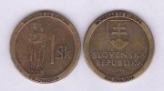 ESLOVAQUIA  -  1 KORUNA 1.994 KM#12 Colección "MONEDAS DE EUROPA"  SC/UNC  Réplica  T-DL-11.490 - Slowakije