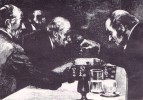 Germany - Schachdrucksachsen Künitz  - Painting Men Playing Chess - Echecs