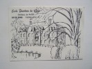 89 Château De PARON Ecole Théodore De Bèze Près De Sens Dessin Claudine Banal Carte Publicitaire De Correspondance - Paron