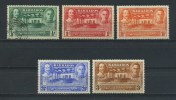 BARBADOS    1939   Tercentenary  Of  General  Assemly    Set  Of  5     MH / USED - 1885-1964 Protectorat Du Bechuanaland