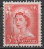 NEW ZEALAND 1955 - Queen Elizabeth II - 3d - Red FU - Used Stamps