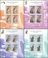 République Démocratique Du Congo - 2508/2509 + 2510/2511 - Blocs De 4 - Hiboux - 2007 - MNH - Neufs