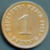 GERMANY 1 PFENNIG 1913 A , UNCLEANED COIN - 1 Pfennig