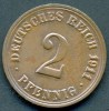 GERMANY 2 PFENNIG 1911 D , UNCLEANED COIN - 2 Pfennig