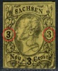 8 Chemnitz Auf 3 Ngr. Gelb - Sachsen Nr. 11 Mit Abart - Pracht - Saxe