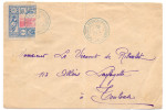 SOMALIS N°15 A LETTRE AVEC MOITIE DE 50 C SUR LETTRE POUR PARIS RARE DJIBOUTI LE 12/07/1901 - Storia Postale