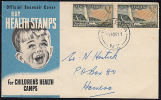 A0591 NEW ZEALAND 1951, SG 709 2d + 1d Health Stamp  FDC - Lettres & Documents