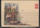 RUSSIA USSR Stamped Stationery Ganzsache 260 1956.05.26 Pioneers Scouting Mountains - 1950-59