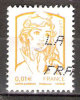 Timbre France Y&T N°4763 (01) Oblitéré. Marianne De Ciappa Et Kawena. 0.01€. Jaune. Cote : 0.20 € - 2013-2018 Marianne (Ciappa-Kawena)