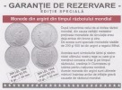 Romania  - Advertising Postcard - Mihai I - Silver Coins From The WW2 - 200 LEI - 500 LEI - Monnaies (représentations)