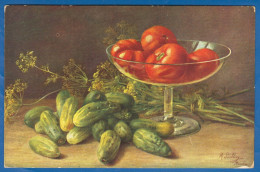 Malerei; Billing M.; Tomaten; Dill Und Gurken; 1914 - Billing, M.