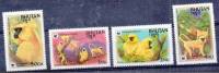 BHOUTAN, WWF, Yvert 621/24 ** Neuf Sans Charniere. MNH - Nuovi