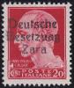 ITALIA REGNO, GERMAN OCCUPATION ZARA 1943 / 20c Error Besetzuag / MNH Catalogue Price $ 290 - Duitse Bez.: Zara