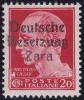 ITALIA REGNO, GERMAN OCCUPATION ZARA 1943 / 20c Error Besetzuag / MNH Catalogue Price $ 290 - Deutsche Bes.: Zara