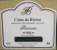 ETIQUETTE De VIN " CÔTES Du RHÔNE 1986 " - Rascassas - Parfait état  - - Côtes Du Rhône