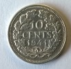 10 CENTIMES - 1941 - WILHELMINA - PAYS-BAS - Superbe - Argent - - 10 Cent