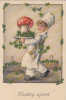 CPA MUSHROOM, CLOVER, YOUNG COOK, HAPPY NEW YEAR - Champignons