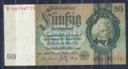 Germany - 1933 -50 Mark....A/K.. ..P182a,  R175b,..,XF+ - 50 Reichsmark