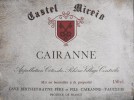 ETIQUETTE De VIN " CÔTES Du RHÔNE VILLAGE CONTRÔLEE  " - Castel Mirein - CAIRANNE 150cl - Parfait état  - - Côtes Du Rhône