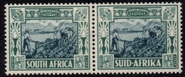 South Africa - 1938 Voortrekker Centenary Memorial ½d+½d Pair (*) # SG 76 - Unused Stamps