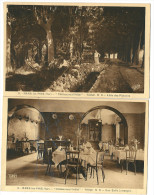 2 CPA 83 NANS LES PINS CHATEAUNEUF HOTEL ALLEE PLATANES + SALLE A MANGER - Nans-les-Pins