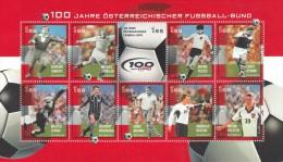 Austria - MF Di 10 Stamps** 100 Jahre Osterreichisccher Fussball.bund - Neufs