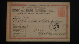Finland - 1885 - Mi: P 20 O - Postal Stationery - Look Scans - Ganzsachen