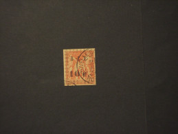 N. CALEDONIA - 1891/2 PITTORICA 10 C. Su 40 C., Soprast.(III) - TIMBRATO/USED - Usati