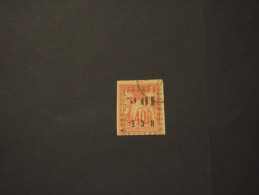 N. CALEDONIA - 1891/2 PITTORICA 10 C. Su 40 C., Soprastampa Capovolta - TIMBRATO/USED - Used Stamps