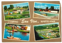 Cpsm Belgique MARTELANGE Camping Eau Vive Vallee De La Sure Ardenne Peche Canotage Natation - Martelange