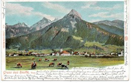 6600  GRUSS AUS REUTTE  ~  1900   LITHO   L. FRÄNZL & Co. MÜNCHEN - Reutte