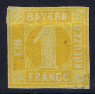BAYERN:  Mi Nr 8, Yvert 9  Not Used (*)  1862 - Ungebraucht
