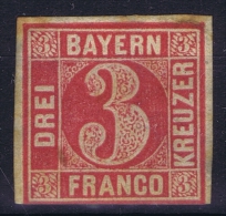 BAYERN:  Mi Nr 9 A , Yvert 10  MH/*  1862 - Mint