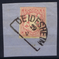 BAYERN:  Mi Nr 15 Yv Nr 16  Used  1867 Bahnpost Stempel DEIDESHEIM - Afgestempeld