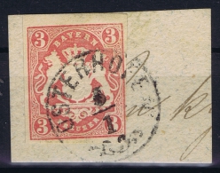 BAYERN:  Mi Nr 15 Yv Nr 16  Used  1867 Osterhofen Volstempel - Afgestempeld