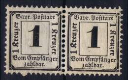 BAYERN:  Mi Taxe Porto Nr 2 Y  MNH/**  Pair - Postfris