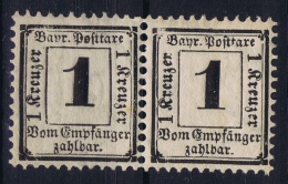 BAYERN:  Mi Taxe Porto Nr 2 Y  MNH/**  Pair - Neufs