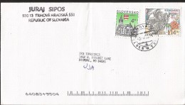 E)2014 SLOVAKIA, PRESOV CITY, ILUSTRATION, CIRCULATED COVER TO USA, XF - Gebruikt