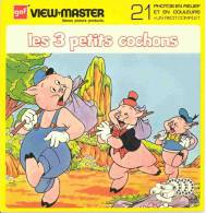 VIEWMASTER GAF Stereo 3D Relief  Grande Pochette 3 Disc Set 20x20cm 3 Petits Cochons Puppets Marionnettes - Stereoscopes - Side-by-side Viewers