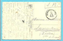 Kaart Met Cirkelstempel SCHERPENHEUVEL Op 13/9/1939 (Mobilisatie) - Lettres & Documents