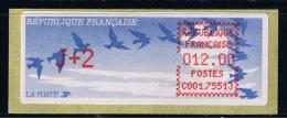 ATM, LSA, CROUZET, PAPIER JUBERT, J+2  12.00, BUREAU DE PARIS ITALIE, C001 75513. - 1990 « Oiseaux De Jubert »
