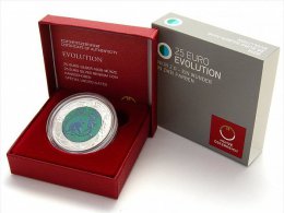 Autriche 2014 : 25€ 'Evolution' En Argent Et Niobium - Disponible En France - Autriche